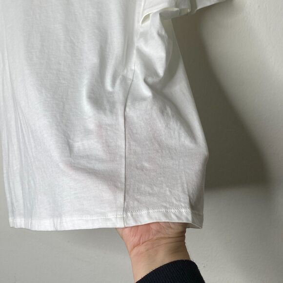 NWT Joie Aeowin Cotton White Short Flutter Sleeve Crew Neck Relaxed T-shirt XXS - Picture 8 of 12